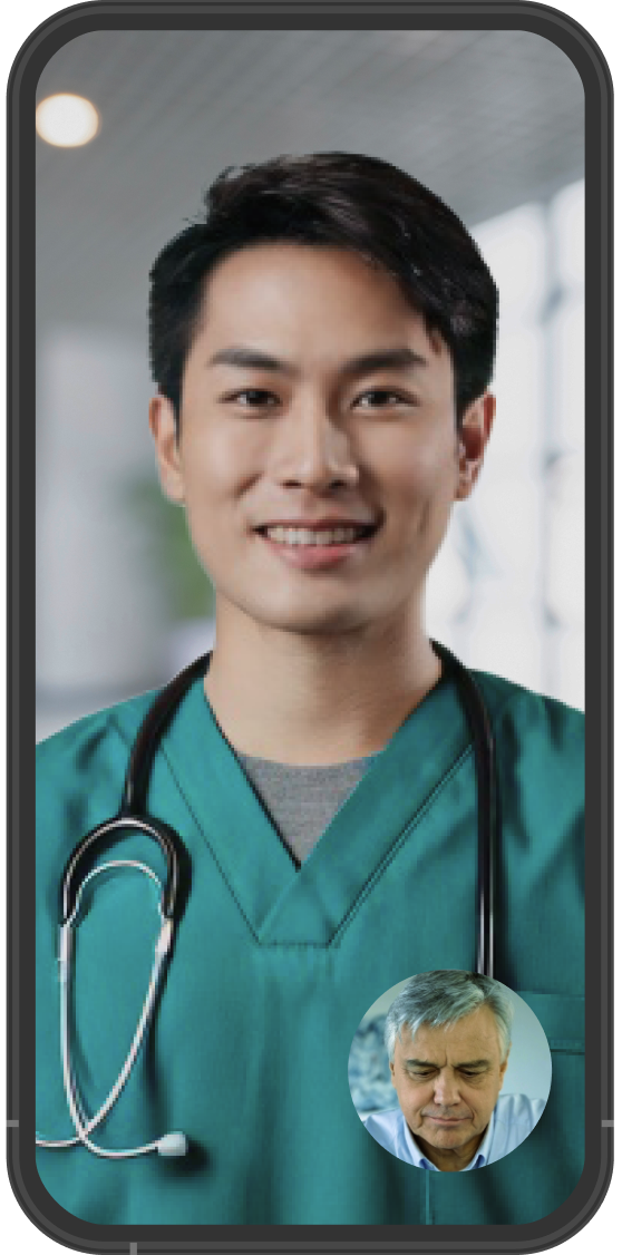 オンライン診療を行う医師のイメージ